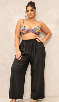 Picture of FLUID SUMMER TROUSER WITH DRAWSTRING IN VISCOSE